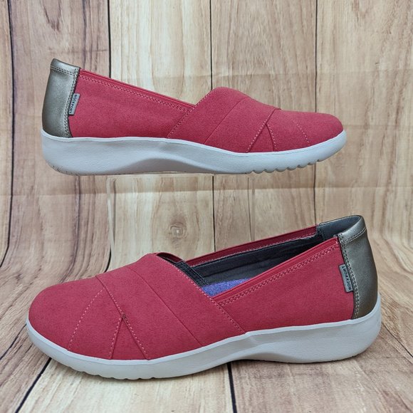 ROCKPORT Emalyn Casual Slip-On Flat Sneaker Coral Sz 8.5 Metallic Heel - Picture 7 of 10